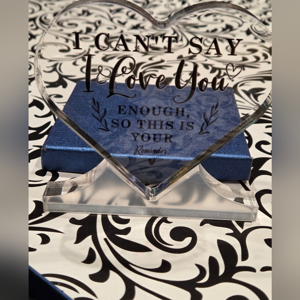 Heartfelt Acrylic Keepsake with Base